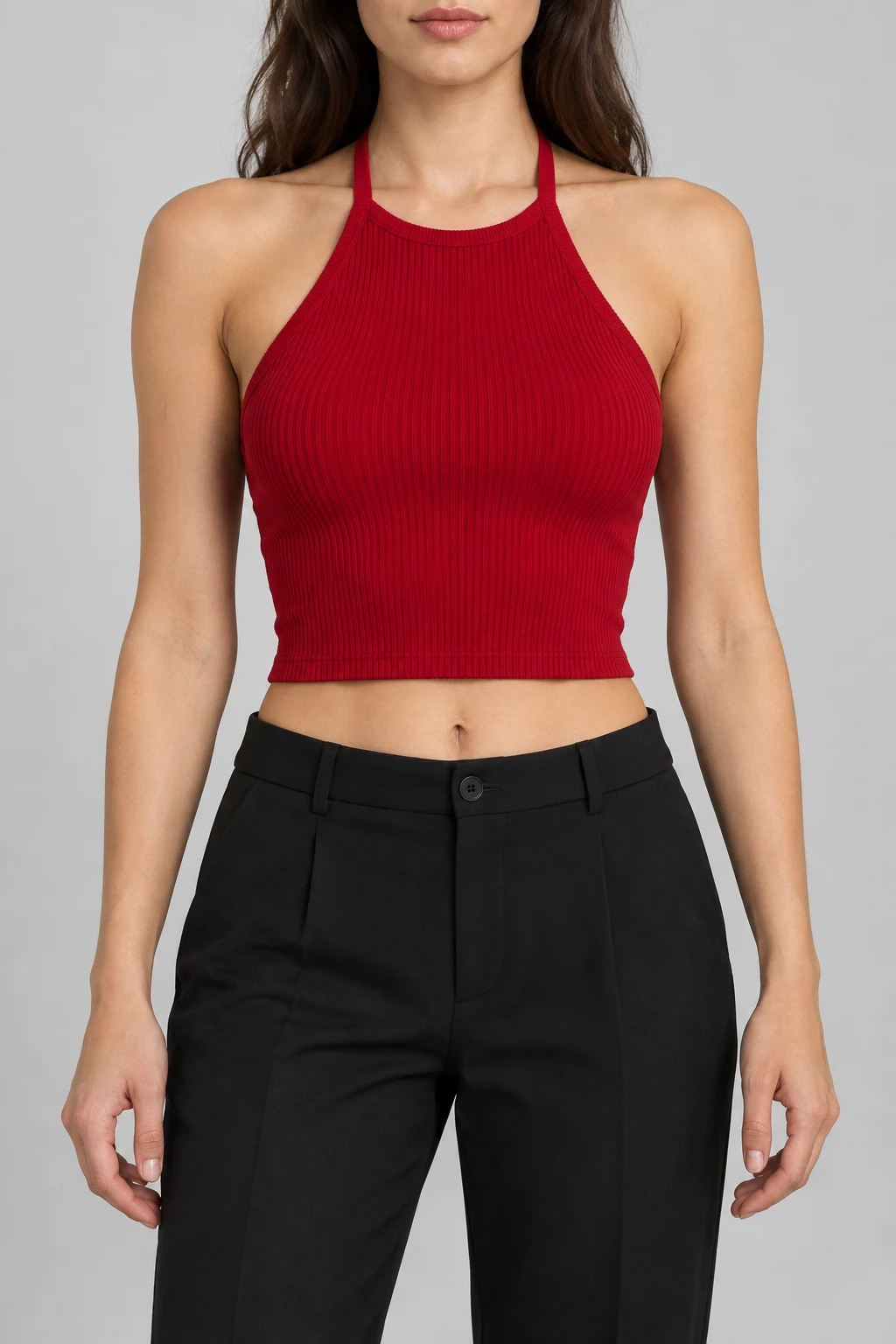 Sleeveless ribbed tops